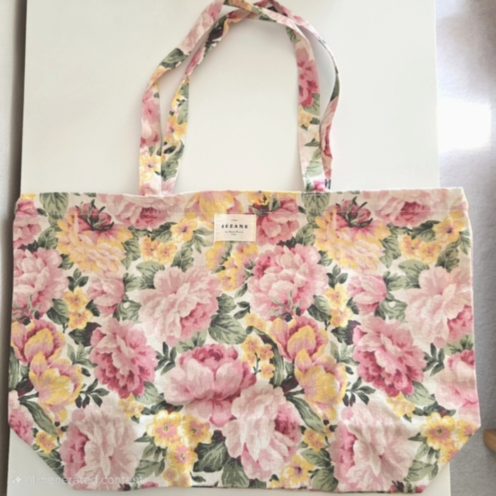 Sezane Floral Tote bag